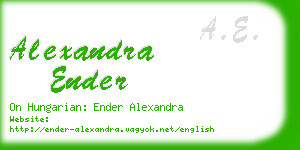 alexandra ender business card